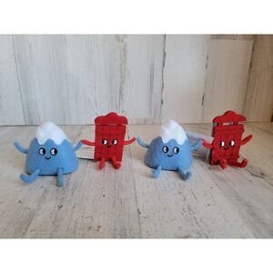 Wonder shop snow mountain sled felt duo couple‎ set Xmas home decor figure